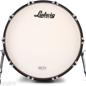 Ludwig Classic Maple Bass Drum - 14 x 24 inch - Vintage Black Oyster Pearl image 2