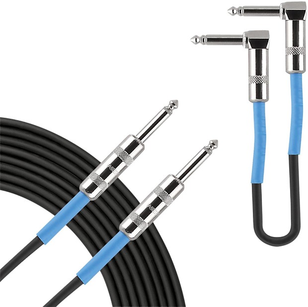 Live Wire LW06186 18.6-Foot Instrument Cable with 6" Patch Cable Bundle image 1