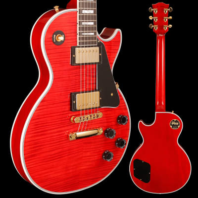 Gibson Les Paul Custom Figured, HAND SELECTED TOP Transparent Red Flame 9lbs 15.1oz image 1