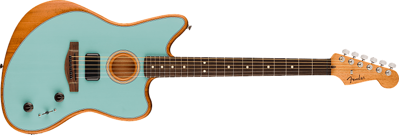 Fender Acoustasonic Player Jazzmaster - Ice Blue | Reverb