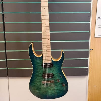 Lindo LDG7X Turquoise burst 7 String Electric Guitar image 1