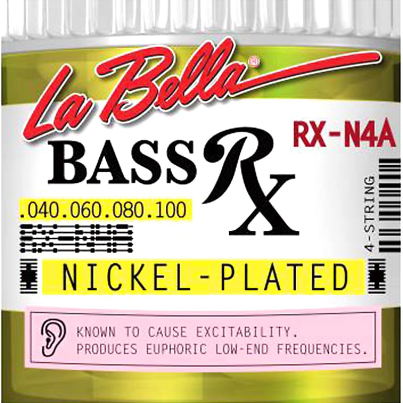 La Bella RX-N4A RX Nickel-Plated Round Wound Custom Light Short Scale Bass Strings 40-100 image 1