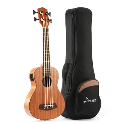 30 Inch Acoustic Electric Bass Ukulele (Mahogany Body) + Gig Bag image 2