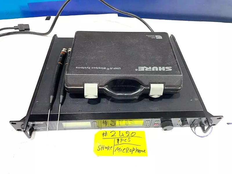 Shure UR4D Dual H4 Wireless Receiver W/(1)UR2 Handheld Transmitters #2420 (One) image 1
