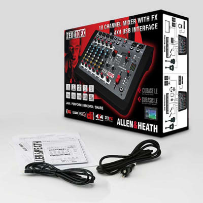 Allen & Heath ZEDi-10FX Hybrid Recording Mixer / 4×4 USB Interface w Travel Bag image 14