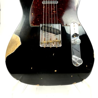 2007 Fender Custom Shop '51 Double Esquire 2 Pickup Tortoise Guard Relic Black image 10