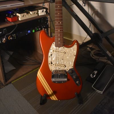 Fender Mustang Guitar with Rosewood Fretboard 1969 - 1973 - Competition Red for sale