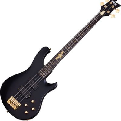 Schecter Signature Johnny Christ Electric Bass in Satin Black Finish for sale