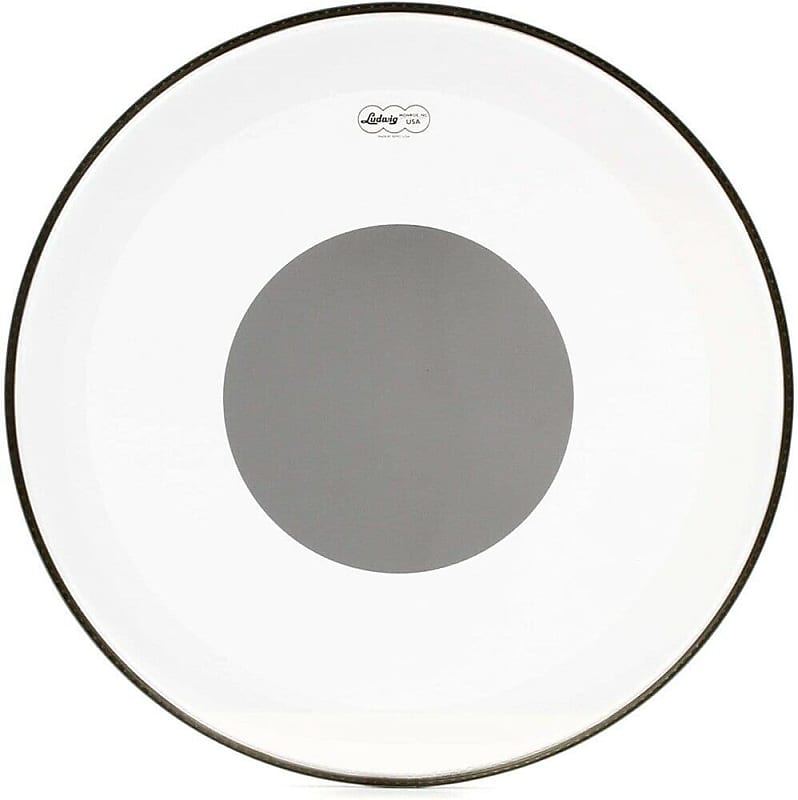 Ludwig Silver Dot Powerstroke 3 Bass Drum Head by Remo 22" Clear image 1