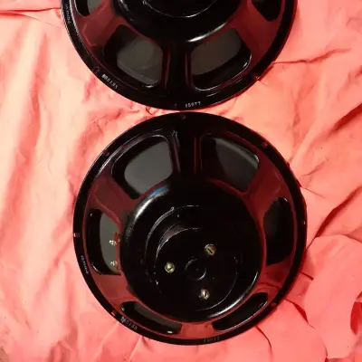 15" ALNICO SPEAKERS WOOFERS PAIR GREAT FOR OLD FENDER AND HI FI WOOFERS 4 OHMS 3 BRASS BOLT MAGNETS image 2