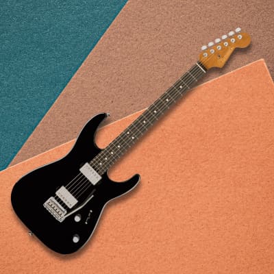 Charvel Super-Stock DKA22 2PT EB Electric Guitar (Gloss Black) - High-Performance Metal Electric Guitar and Ebony Fingerboard Bundle with Charvel Hardshell Case image 6