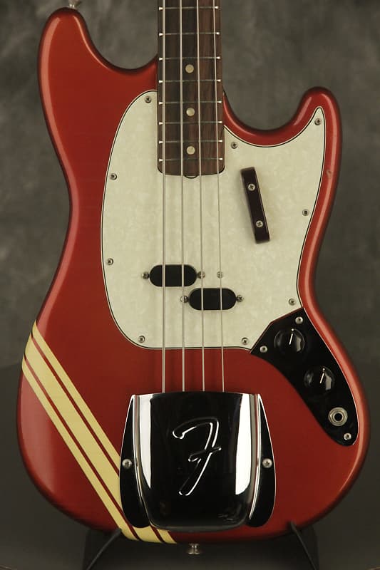 original 1971 Fender MUSTANG BASS Competition Red w/MATCHING HEADSTOCK!!! image 1