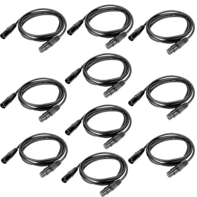 Gruolin 10ft DMX Cable, 4 Pack 3m DMX Light Cables DMX Wires, 3-Pin XLR  Male to Female Stage Signal Cable with Metal Connectors for DMX512 Stage &  DJ