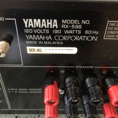 Super Clean Yamaha RX 596 Stereo AM FM Receiver w Remote and Manual - Phono Ready - Works - 80 W image 6