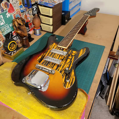 Audition 7002 Rubber Bridge Guitar (1970s, MIJ, modified) for sale