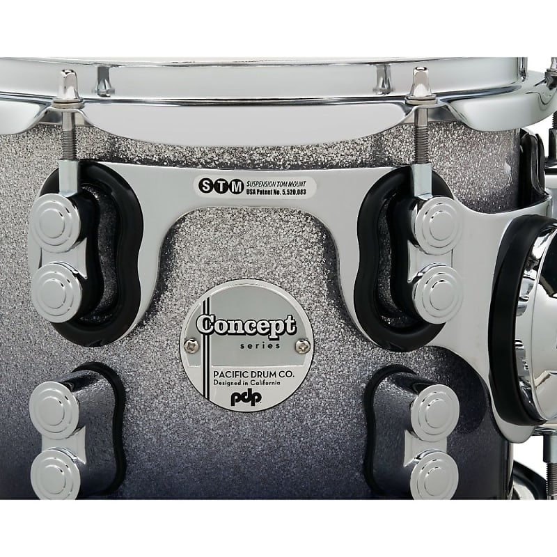 PDP Concept Maple 7 Pc Shell Pack Silver Black Sparkle Fade