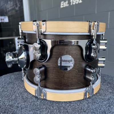 PDP 7x10" Concept Maple Rack Tom in Walnut Stain w/ Natural Hoops image 3
