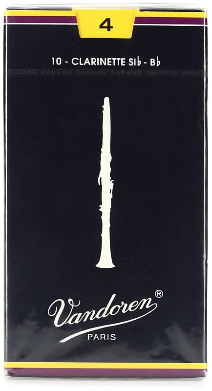 Vandoren CR104 Traditional Bb Clarinet Reed - 4.0 (10-pack) image 1
