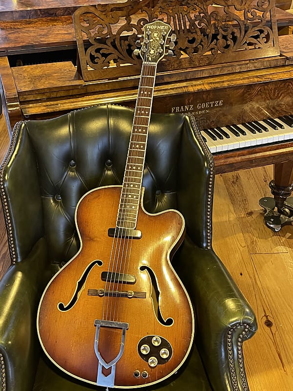 Hofner President 1957 Brunette Jazz Archtop Guitar Reverb Uk