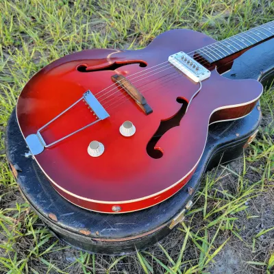 Vintage 1966 USA Harmony H53 Rocket Hollow Electric Guitar Great Condition With Hard Case image 4