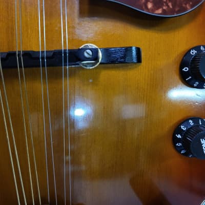 Vintage RARE 1969 Hondo HM5E F Style Electric Mandolin Sunburst  Pro Setup Original Hard Shell Case image 5
