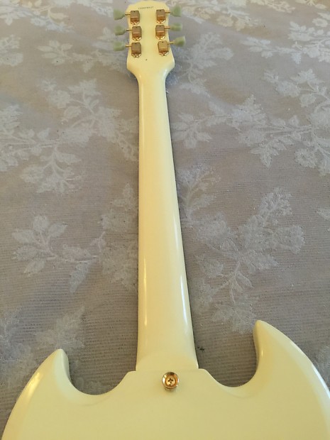 Epiphone SG Custom 3 Pickup White/Gold | Reverb