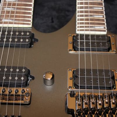 Ibanez Xiphos Doubleneck Guitar w/ OHSC *RARE* 2009 matte gunmetal NAMM Guitar image 10
