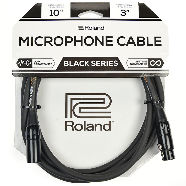Roland RMC-B10 Black Series XLR Mic Cable - 10' image 1