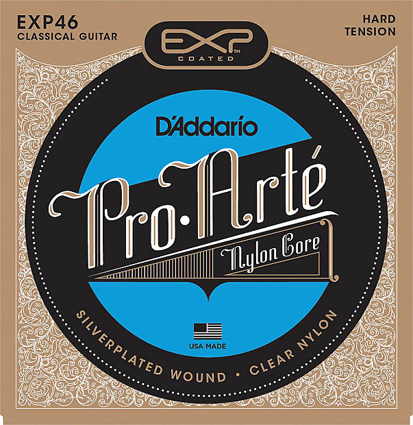 D'Addario EXP46 Coated Classical Guitar Strings, Hard Tension image 1