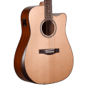 Teton STS105CENT-AR 105 Series Dreadnought Armrest Mahogany 6-String Acoustic-Electric Guitar - NT