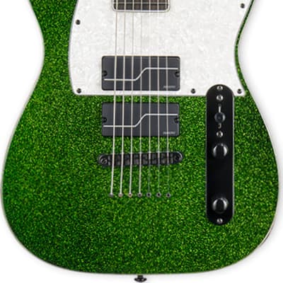 ESP LTD SCT-607 Stephen Carpenter Baritone Electric Guitar, Green Sparkle w/Case image 3
