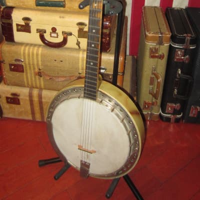 1949 Kay Old Kraftsman 5 String Banjo White and Brown image 1