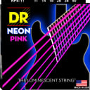 DR Strings NPE-11 NEON Hi-Def Pink Coated Electric Strings - Heavy 11-50