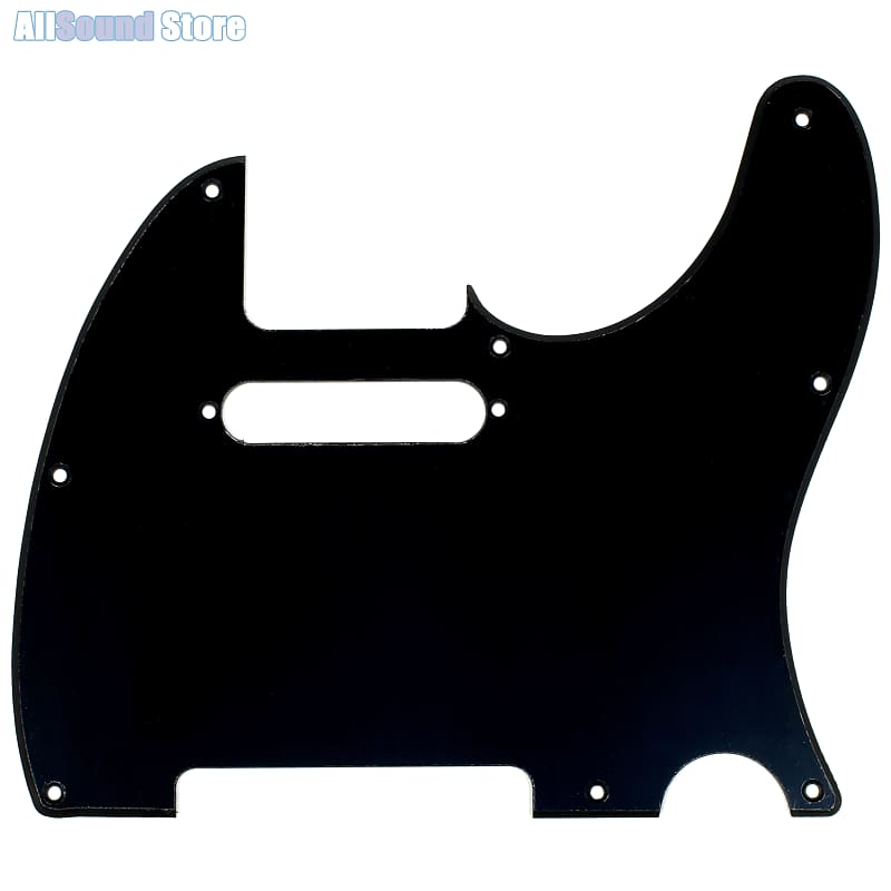 1-Ply Black Pickguard for USA MIM Standard Fender Telecaster Tele 8-Hole image 1