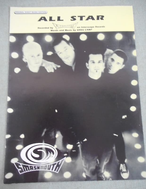 warner-bros-smashmouth-all-star-sheet-music-1999-reverb