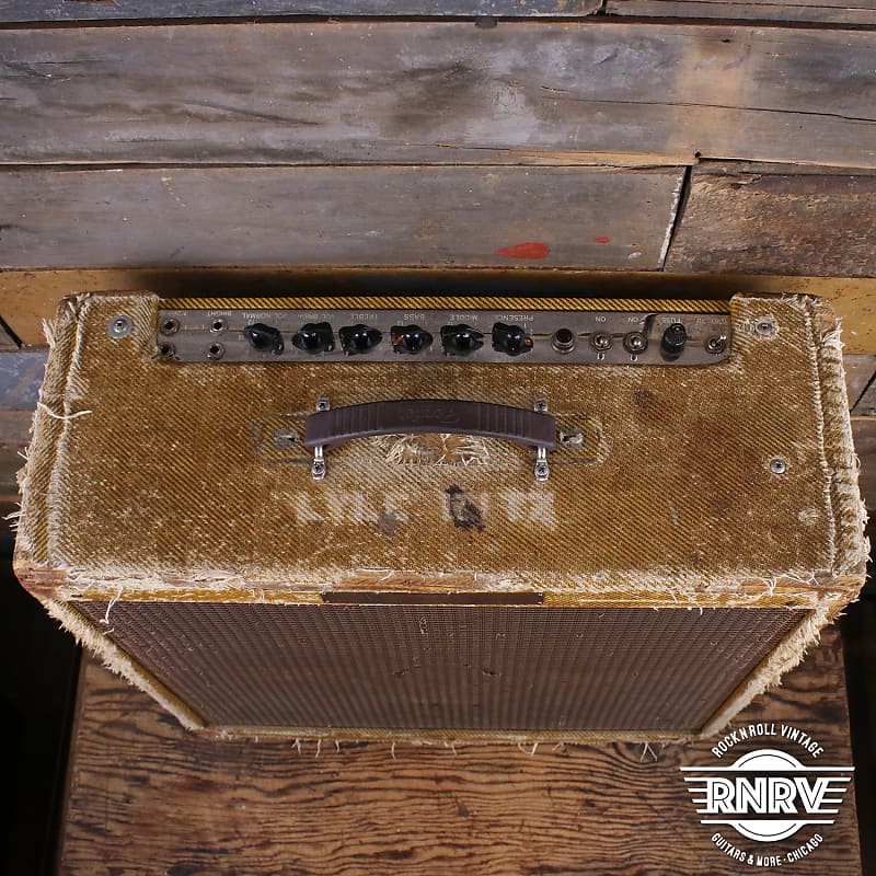 Vintage 1959 Fender Tweed Bassman 5F6-A Narrow Panel Vintage 1959 Fender Tweed Bassman 5F6-A Narrow Panel