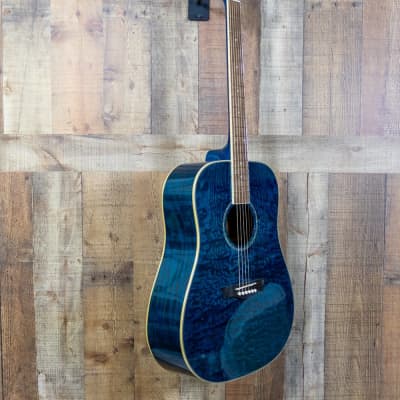 Dean AXS Dreadnought Quilted Ash Trans Blue image 3