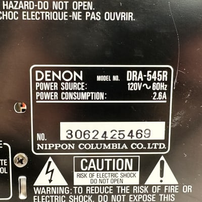 Denon DRA-545R Component/AM/FM Stereo Receiver image 9