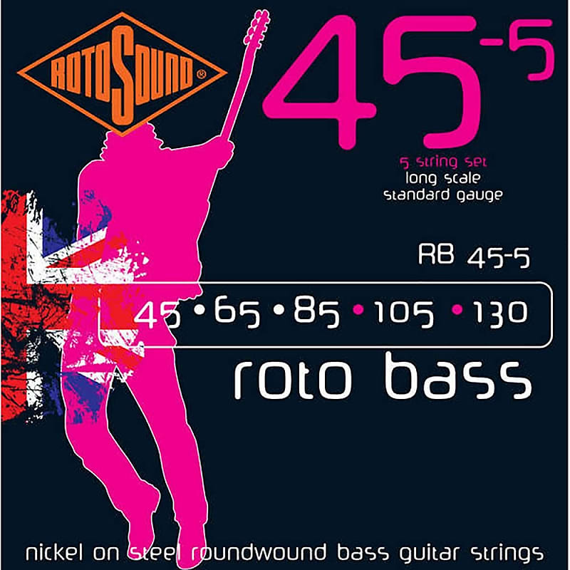 Rotosound RB45-5 Roto 5-String Bass Strings 45-130 image 1