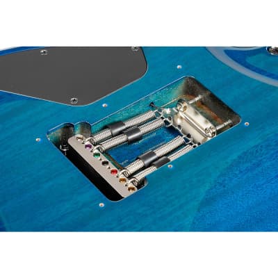 Ibanez MM7 Martin Miller Signature Electric Guitar Transparent Aqua Blue image 9