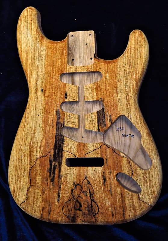 Spalted Maple Top Swamp Ash Strat Style Body Standard Reverb