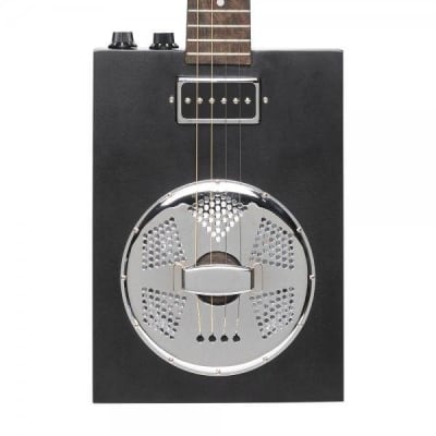 James Neligan CASK-PUNCHCOAL Acoustic Electric Resonator Cigar Box Guitar image 6