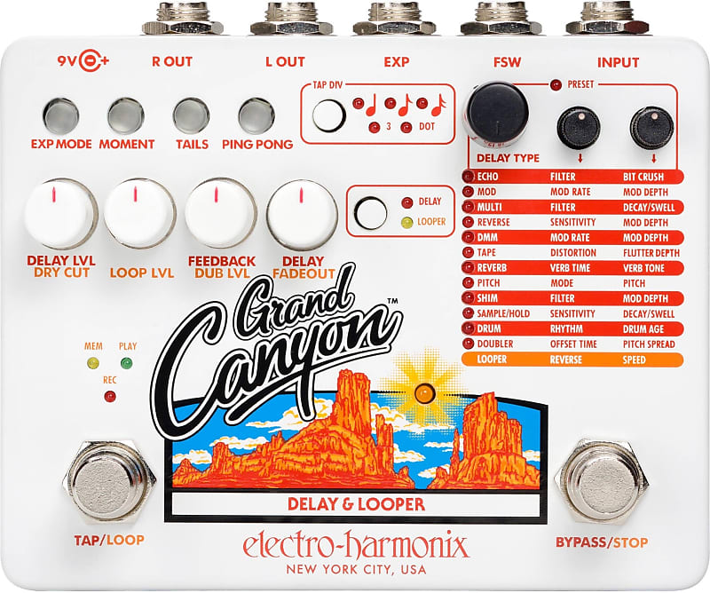 Electro Harmonix Grand Canyon Delay / Looper Pedal image 1