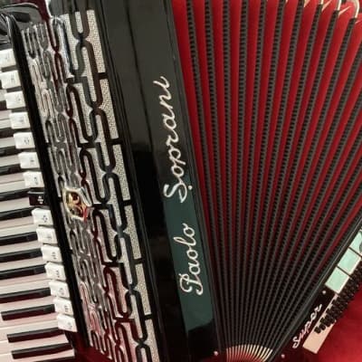Black Paolo Soprani Super Paolo Piano Accordion for sale