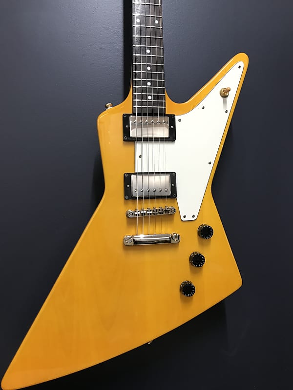 Tokai EX55 Explorer Style Guitar Vintage Clear with Gigbag & Reverb