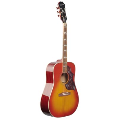 Epiphone Hummingbird Studio Acoustic-Electric Guitar, Faded Cherry image 4