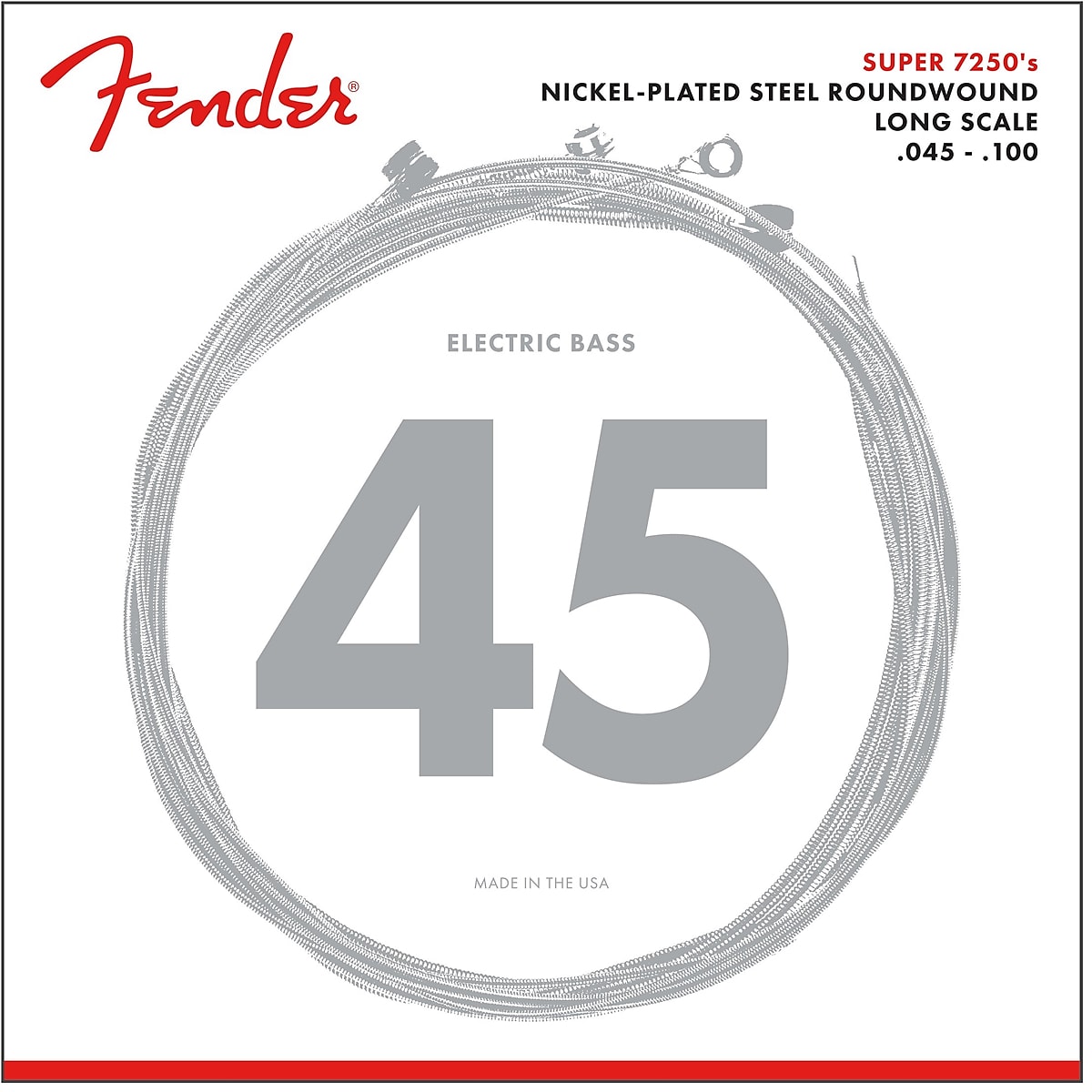 Fender 7250 Bass Strings, Nickel Plated Steel, Long Scale, Reverb