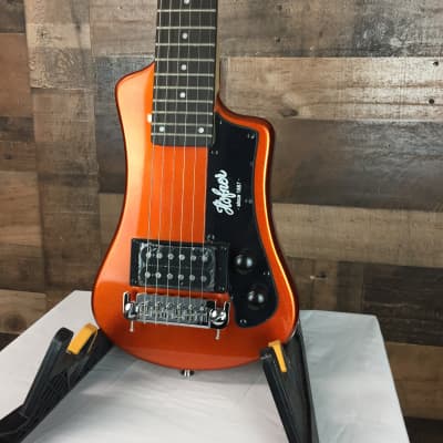 Hofner Shorty HCT-SH Travel Size Guitar Orange Metallic with Gig Bag, Brand New, Free Ship, 186 image 2
