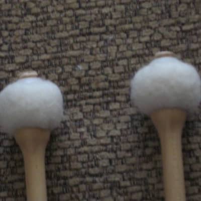 ONE pair new old stock Regal Tip 601SG, GOODMAN # 1, TIMPANI MALLETS HARD, inner wood core covered with first quality white damper felt, hard rock maple haandles / shaft (includes packaging) image 12