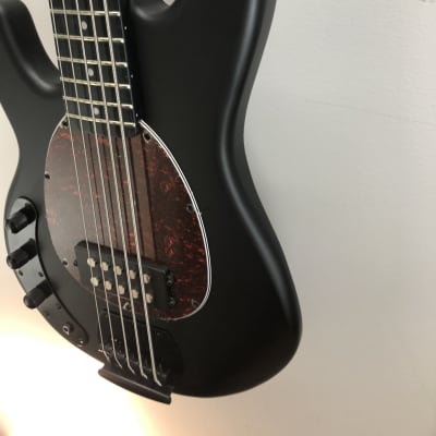 Harley Benton MB-5LH BLK 2022 Matte Black 5-String Bass Guitar - LEFTY - image 2